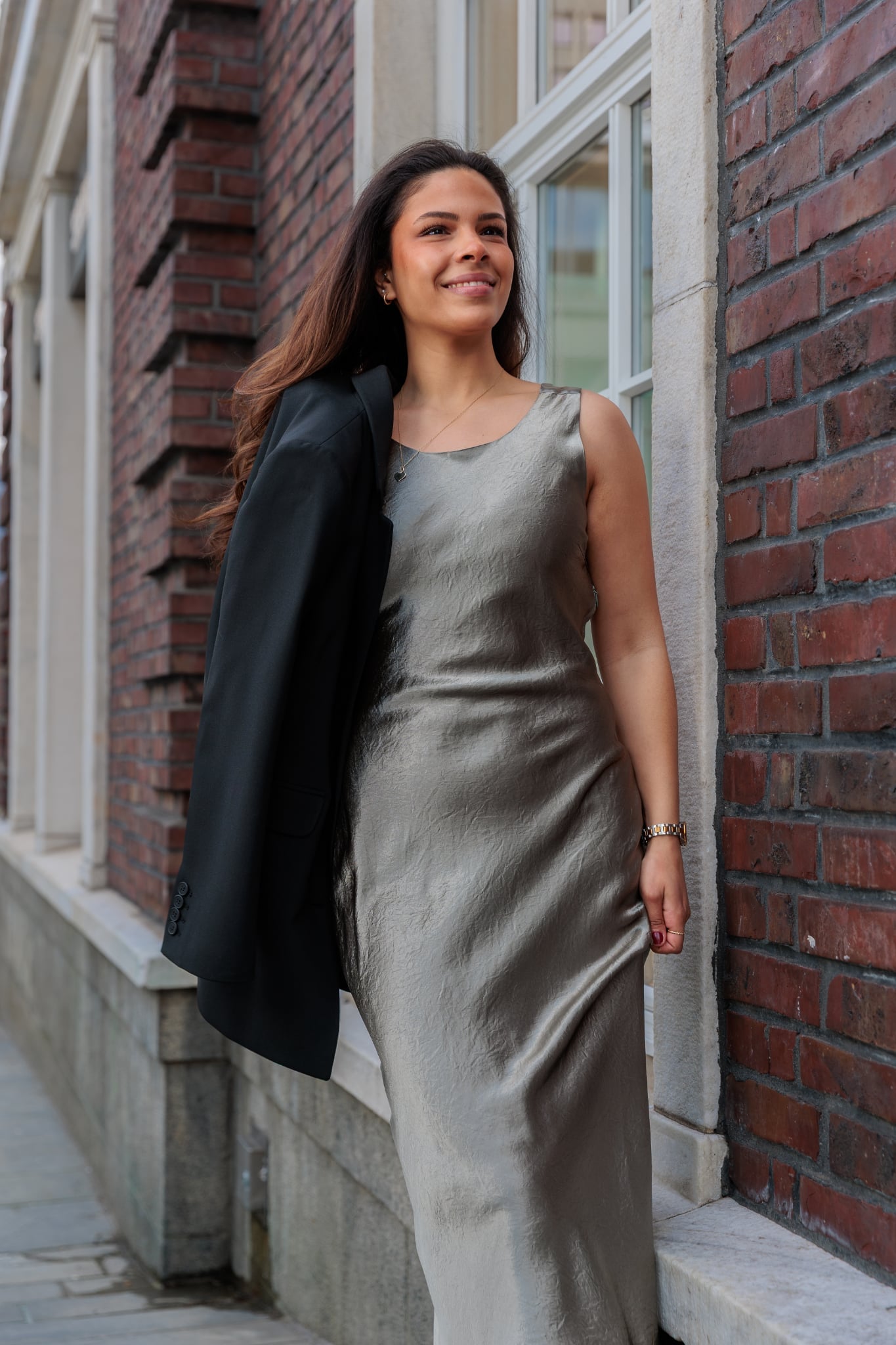 Selene Midi Kjole - Grønn/ Vetiver